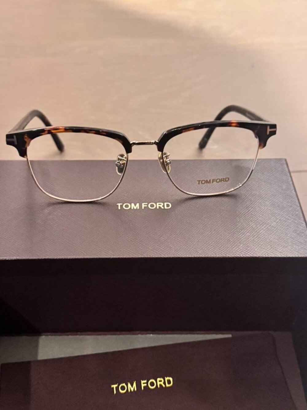 Tom Ford glasses frames clear tortoise
